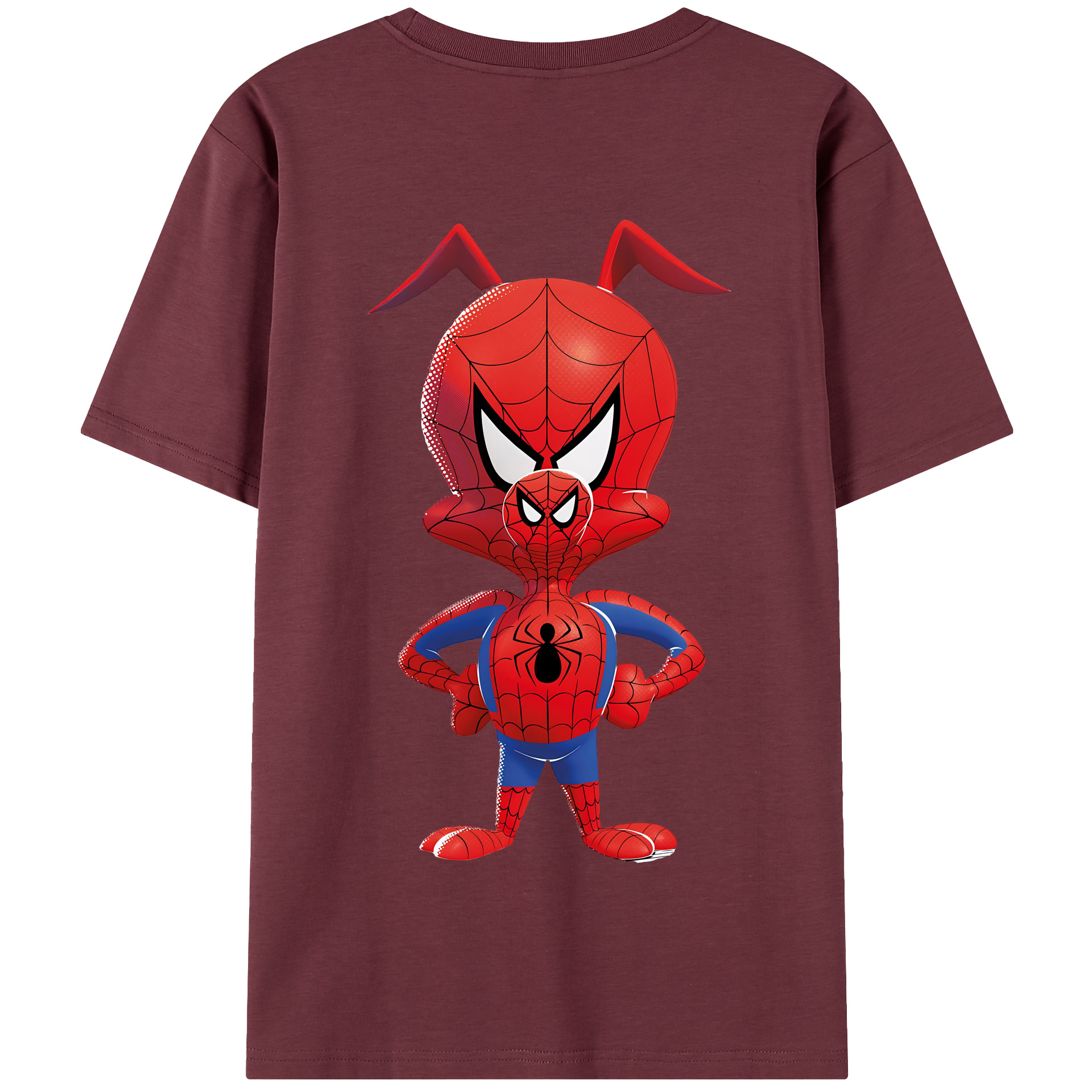 （画像用） Spider Man スパイダーマン 綿100％半袖Tシャツ（背面プリント）